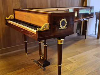 Photo du pianoforte dans l’atelier en fin de restauration